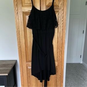 Elegant Black Lace Overlay Dress BONGO size L junior 100% polyester